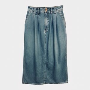 🆕 EDDIE BAUER Denim Blue Women's PENCIL Skirt size 10 vintage